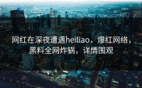 网红在深夜遭遇heiliao，爆红网络，黑料全网炸锅，详情围观